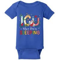 Christmas ICU Nurse Crew Santa ICU When Your're Sleeping  Baby Bodysuit