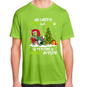 Christmas I Need Is Coffee And My English Bulldog Dog Xmas Cute Gift Adult ChromaSoft Performance T-Shirt