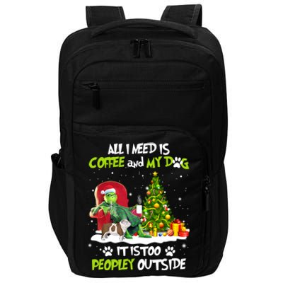 Christmas I Need Is Coffee And My English Bulldog Dog Xmas Cute Gift Impact Tech Backpack