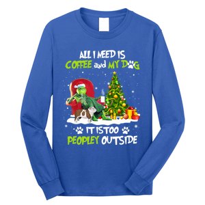 Christmas I Need Is Coffee And My English Bulldog Dog Xmas Cute Gift Long Sleeve Shirt