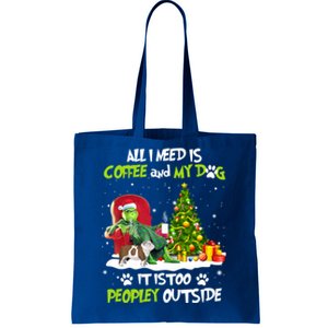 Christmas I Need Is Coffee And My English Bulldog Dog Xmas Cute Gift Tote Bag