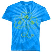 Cute Irish Nurse St Patricks Day Gift Stethoscope Heartbeat Cool Gift Kids Tie-Dye T-Shirt