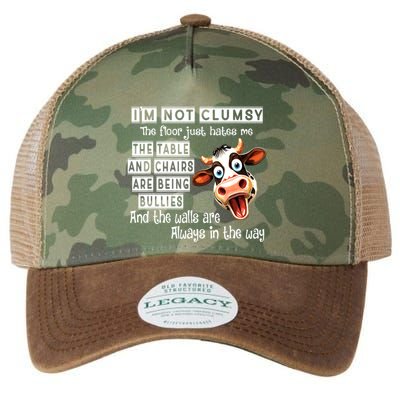 Cow IM Not Clumsy The Floor Just Hates Me The Table Legacy Tie Dye Trucker Hat