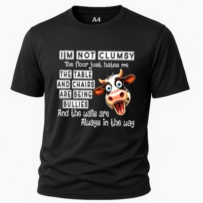 Cow IM Not Clumsy The Floor Just Hates Me The Table Performance Shirt