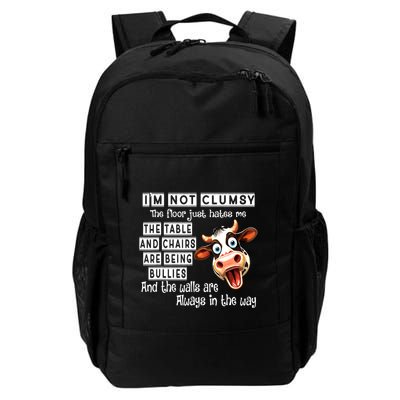 Cow IM Not Clumsy The Floor Just Hates Me The Table Backpack