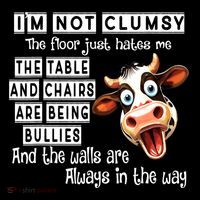 Cow IM Not Clumsy The Floor Just Hates Me The Table 7-Panel Snapback Hat