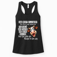 Cow IM Not Clumsy The Floor Just Hates Me The Table Womens Tank Top