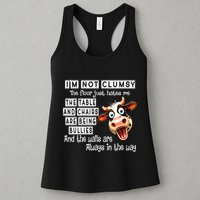 Cow IM Not Clumsy The Floor Just Hates Me The Table Womens Tank Top