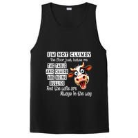 Cow IM Not Clumsy The Floor Just Hates Me The Table PosiCharge Competitor Tank