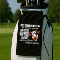Cow IM Not Clumsy The Floor Just Hates Me The Table Golf Towel