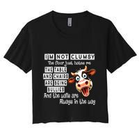 Cow IM Not Clumsy The Floor Just Hates Me The Table Crop Top