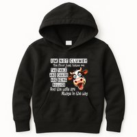 Cow IM Not Clumsy The Floor Just Hates Me The Table Kids Hoodie