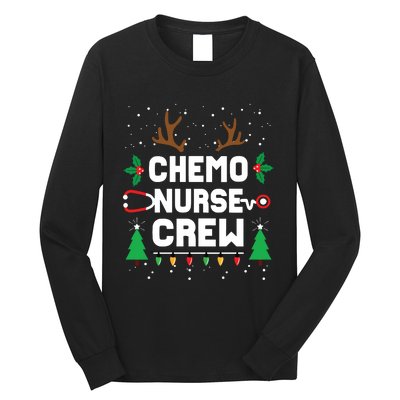 Chemo Infusion Nurse Cute Christmas Gnomes Oncology Nurse Long Sleeve Long Sleeve Shirt