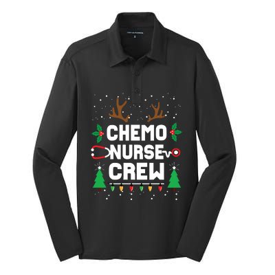 Chemo Infusion Nurse Cute Christmas Gnomes Oncology Nurse Long Sleeve Silk Touch Performance Long Sleeve Polo