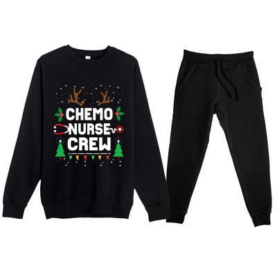 Chemo Infusion Nurse Cute Christmas Gnomes Oncology Nurse Long Sleeve Premium Crewneck Sweatsuit Set