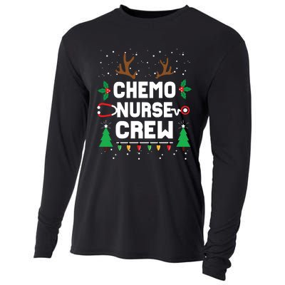 Chemo Infusion Nurse Cute Christmas Gnomes Oncology Nurse Long Sleeve Cooling Performance Long Sleeve Crew