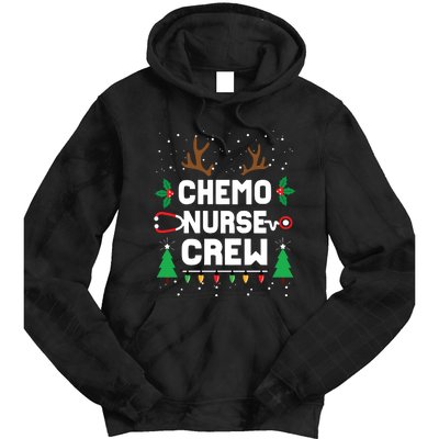 Chemo Infusion Nurse Cute Christmas Gnomes Oncology Nurse Long Sleeve Tie Dye Hoodie