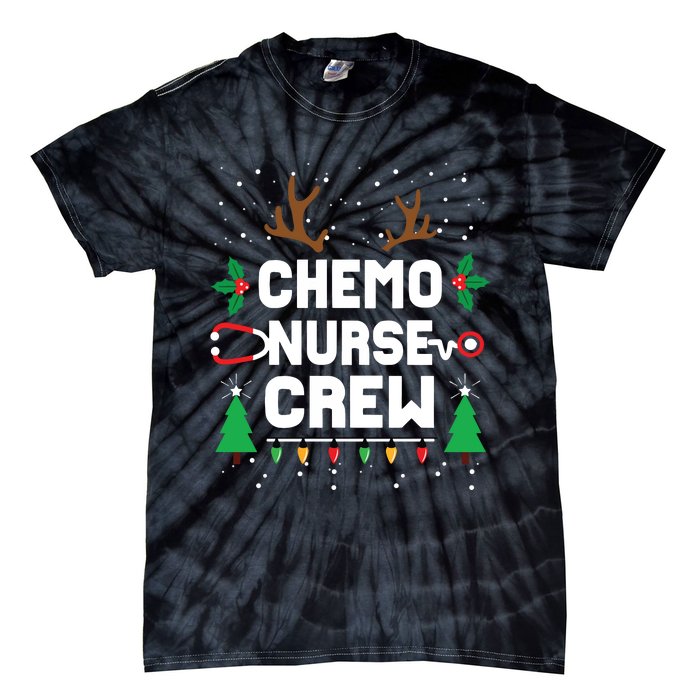 Chemo Infusion Nurse Cute Christmas Gnomes Oncology Nurse Long Sleeve Tie-Dye T-Shirt