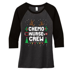 Chemo Infusion Nurse Cute Christmas Gnomes Oncology Nurse Long Sleeve Women's Tri-Blend 3/4-Sleeve Raglan Shirt