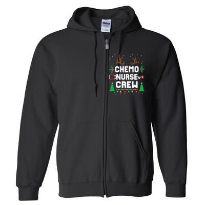 Chemo Infusion Nurse Cute Christmas Gnomes Oncology Nurse Long Sleeve Full Zip Hoodie