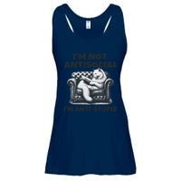 Cat Im Not Antisocial Im Anti Stupid Bw Ladies Essential Flowy Tank