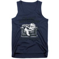 Cat Im Not Antisocial Im Anti Stupid Bw Tank Top