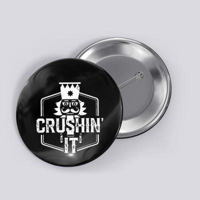 Crushin It Nutcracker Nuts Xmas Merry Christmas Pajamas Button