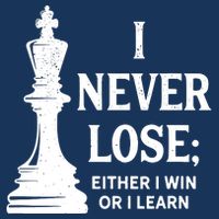 Chess I Never Lose Either I Win Or I Learn Chess Player Full-Length Apron With Pockets