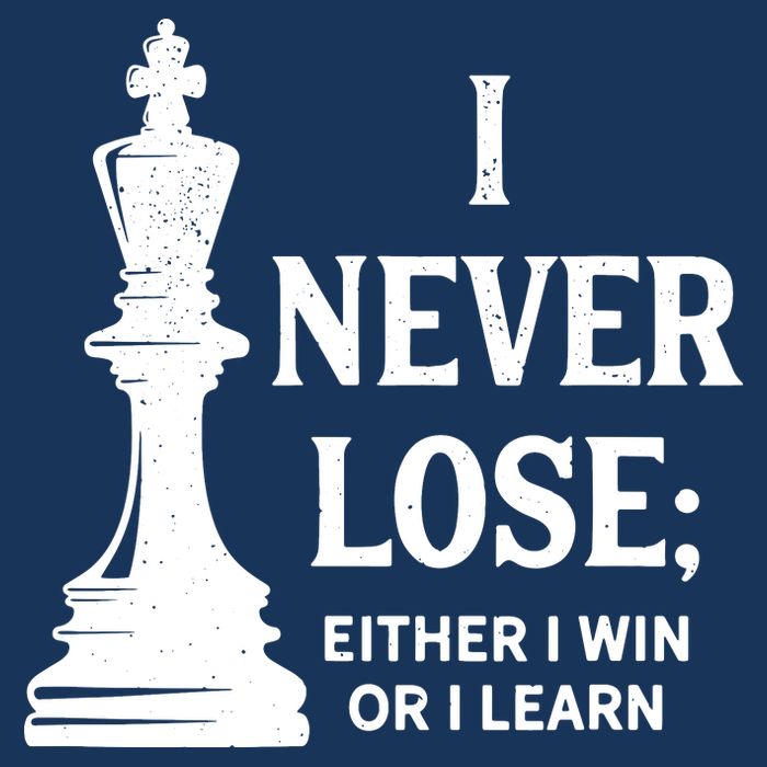 Chess I Never Lose Either I Win Or I Learn Chess Player Full-Length Apron With Pockets