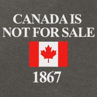 Canada Is Not For Sale 1867 Cotton Canvas Backpack