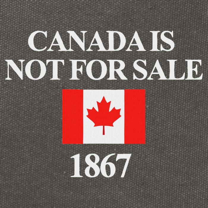 Canada Is Not For Sale 1867 Cotton Canvas Backpack