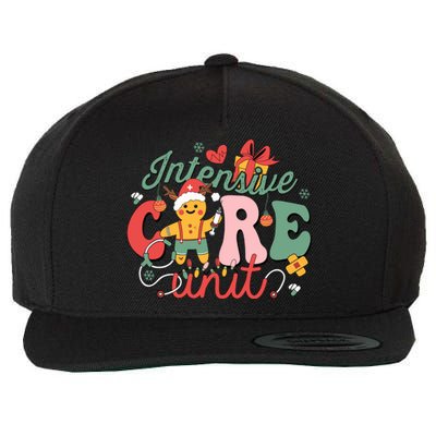 Christmas Icu Nurse Hospital Gingerbread Intensive Care Unit Wool Snapback Cap