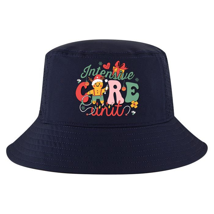 Christmas Icu Nurse Hospital Gingerbread Intensive Care Unit Cool Comfort Performance Bucket Hat