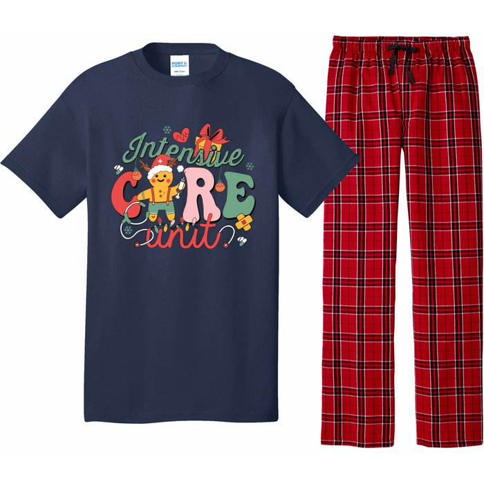 Christmas Icu Nurse Hospital Gingerbread Intensive Care Unit Pajama Set