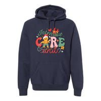 Christmas Icu Nurse Hospital Gingerbread Intensive Care Unit Premium Hoodie