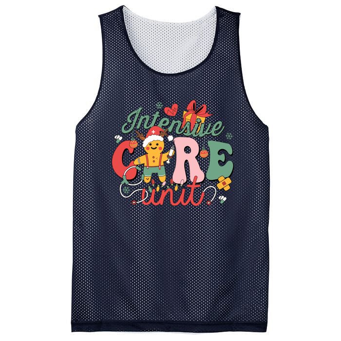 Christmas Icu Nurse Hospital Gingerbread Intensive Care Unit Mesh Reversible Basketball Jersey Tank