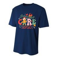 Christmas Icu Nurse Hospital Gingerbread Intensive Care Unit Performance Sprint T-Shirt