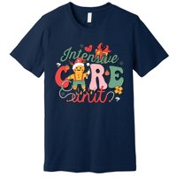 Christmas Icu Nurse Hospital Gingerbread Intensive Care Unit Premium T-Shirt