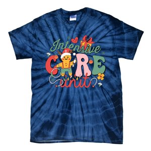 Christmas Icu Nurse Hospital Gingerbread Intensive Care Unit Tie-Dye T-Shirt