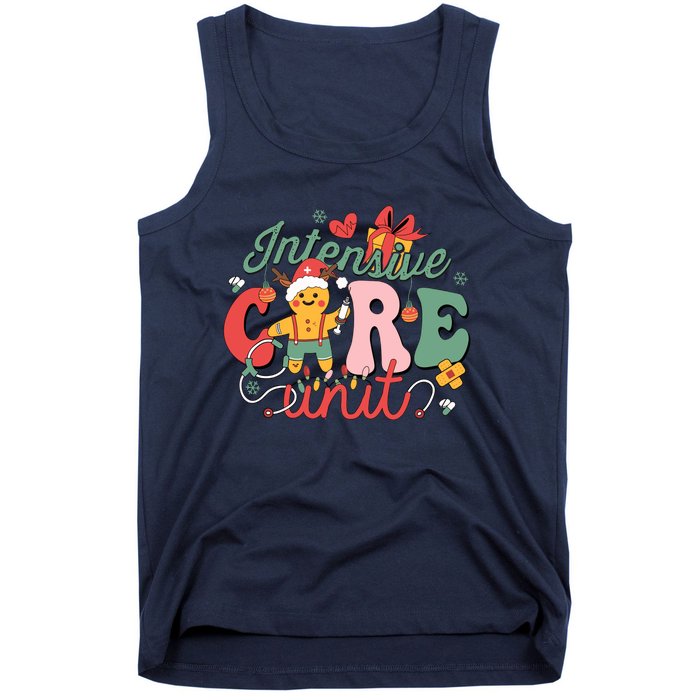 Christmas Icu Nurse Hospital Gingerbread Intensive Care Unit Tank Top