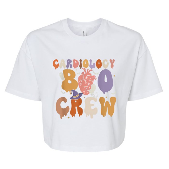 Cardiac Icu Nurse Cardiology Boo Crew Halloween Bella+Canvas Jersey Crop Tee