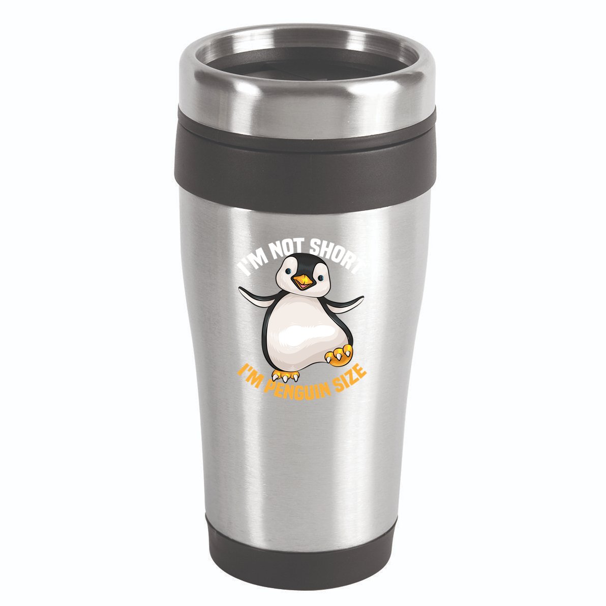 Cool IM Not Short IM Penguin Size Funny Animal Fans Gift Meaningful Gift 16oz Travel Tumbler