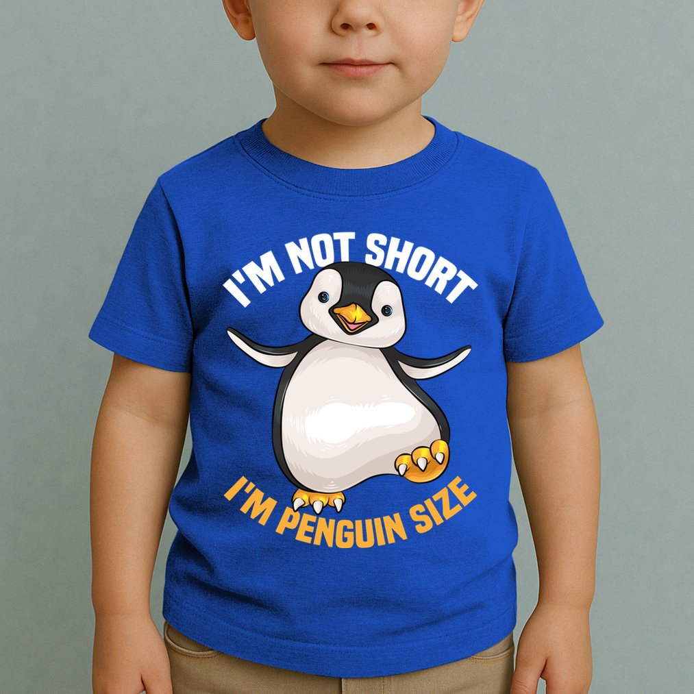 Cool IM Not Short IM Penguin Size Funny Animal Fans Gift Meaningful Gift Toddler T-Shirt