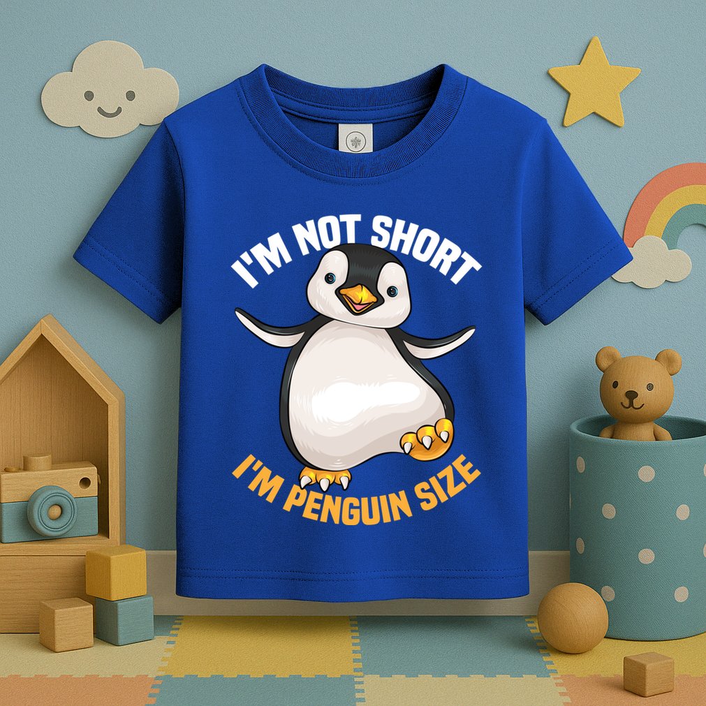 Cool IM Not Short IM Penguin Size Funny Animal Fans Gift Meaningful Gift Toddler T-Shirt