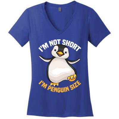 Cool IM Not Short IM Penguin Size Funny Animal Fans Gift Meaningful Gift Women's V-Neck T-Shirt