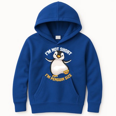 Cool IM Not Short IM Penguin Size Funny Animal Fans Gift Meaningful Gift Kids Hoodie