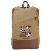 Cow IM Not Crazy IM Just Special Maybe IM Crazy Cotton Canvas Backpack