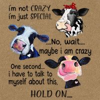 Cow IM Not Crazy IM Just Special Maybe IM Crazy Cotton Canvas Backpack