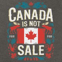 Canada Is Not For Sale Cotton Canvas Backpack