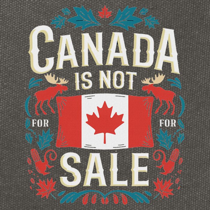 Canada Is Not For Sale Cotton Canvas Backpack